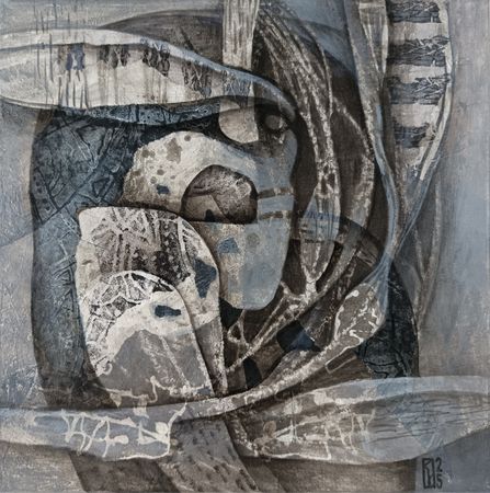 Наталья Порошина (Картина, живопись - 
                  30 x 30 см) Дождливый вторник