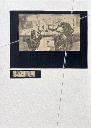 Оля Кройтор (Коллаж / ассамбляж - 
                  21 x 30 см) Без названия