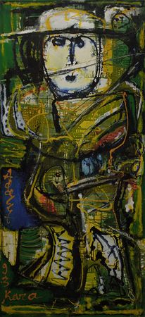 Адалет Кара (Картина, живопись - 
                  90 x 200 см) Птица Хумай невеста