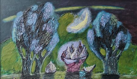 Зарина Абисалова (Авторская графика - 
                  50 x 30 см) Инжир