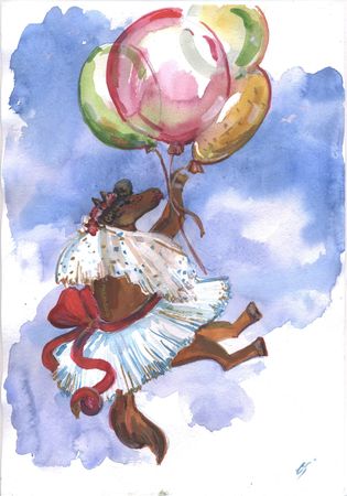 Елена Санина (Авторская графика - 
                  21 x 30 см) Невеста