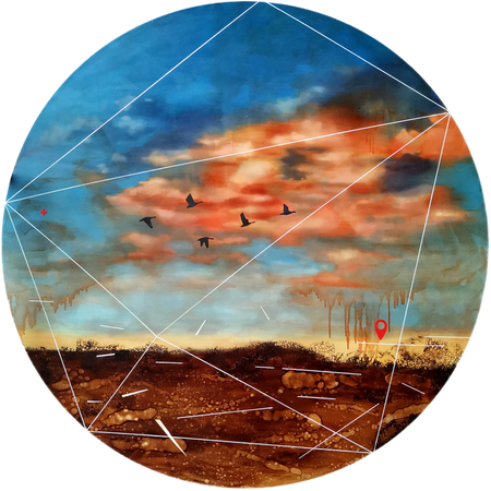 Денис Шевчук (Картина, живопись - 
                  148 x 148 см) Migration