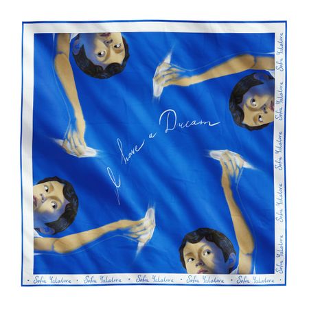 София Ялалова (Костюм / одежда  - 
                  90 x 90 см) Платок "I have a dream"