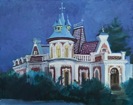 Алиса Деточкина (Картина, живопись - 
                  50 x 40 см) Особняк Клодта