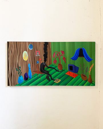 Леша Мелки (Картина, живопись - 
                  80 x 40 см) DRIED FUEL