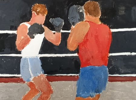Дарья Петухова (Авторская графика - 
                  21 x 14.8 см) Боксёры