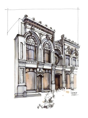 Виктория Севастьянова (Авторская графика - 
                  25 x 33 см) Архитектурная графика