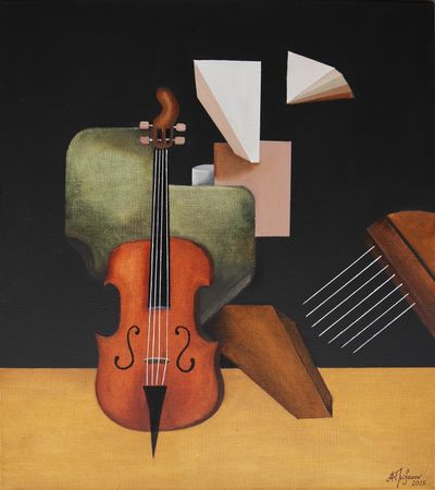 Александр Трифонов (Картина, живопись - 
                  80 x 90 см) Скрипка Энгра