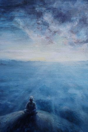 Анна Колтунова (Картина, живопись - 
                  80 x 43 см) Будда. Мыслитель.