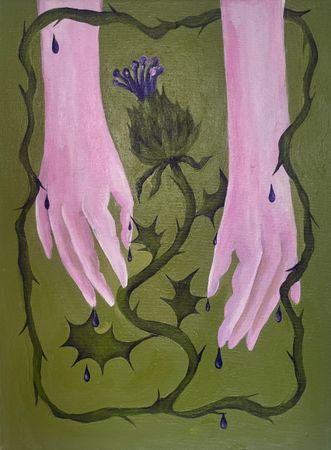 Лера Варпаева (Картина, живопись - 
                  30 x 40 см) Колючка