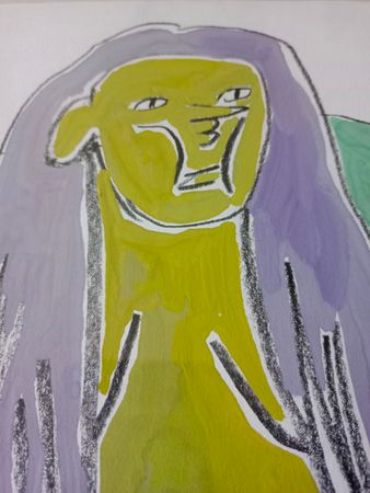 Серафима Голубева (Авторская графика - 
                  21 x 29.7 см) Женщина в цветной коже