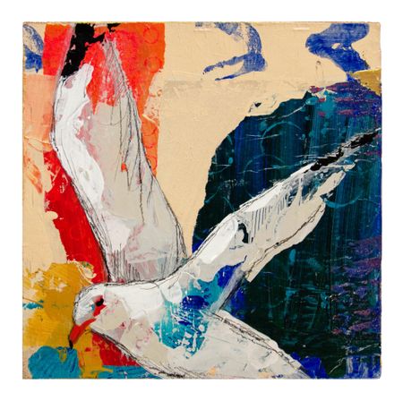 Анастасия Нугуманова (Картина, живопись - 
                  20 x 20 см) Полет 1