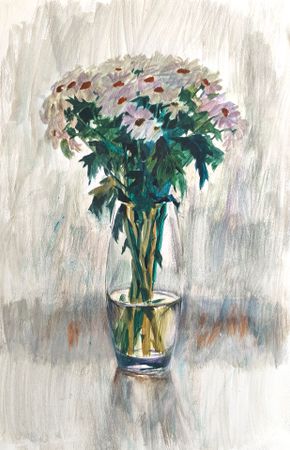 Евгения Сопова (Авторская графика - 
                  37 x 55 см) Цветы в вазе