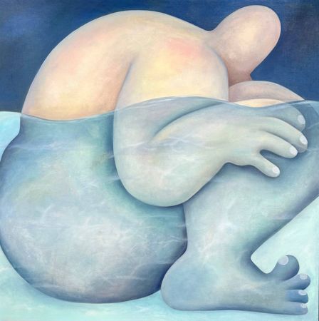 Тася Василькова (Картина, живопись - 
                  100 x 100 см) Погружение