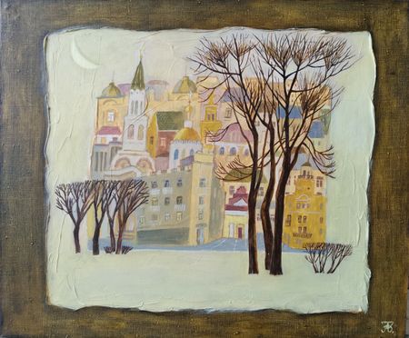 Зарина Абисалова (Картина, живопись - 
                  60 x 50 см) Теплая осень