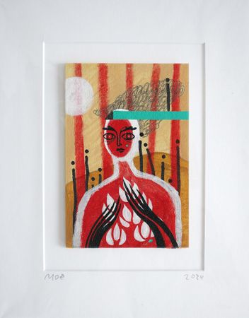 Лена Романовская (Авторская графика - 
                  27 x 32 см) Моё