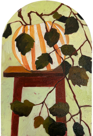 Алиса Дьякова (Картина, живопись - 
                  20 x 30 см) Ваща в полоску