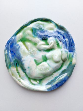 Маргарита Симонова (Скульптура - 
                  17 x 17 см) Жемчужница 8 "Водоросли"