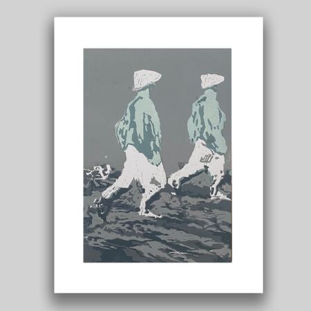Лена Троянская (Графика печатная - 
                  30 x 40 см) Идущие