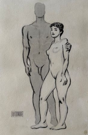 KROTENBERG (Авторская графика - 
                  20 x 30 см) Натурный набросок