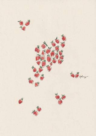Виктория Зарецкая (embrassé par la muse) (Авторская графика - 
                  21 x 29.7 см) Fraisier