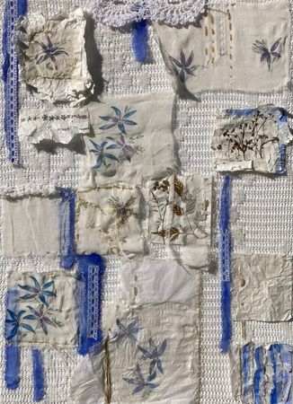 Валерия Головенкина (Коллаж / ассамбляж - 
                  40 x 55 см) За завесой