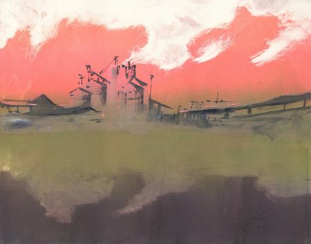 Ольга Безлепкина (Графика печатная - 
                  50 x 40 см) Элеватор