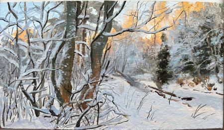 Михаил Псюрников (Авторская графика - 
                  24.5 x 14 см) Река "Сестра"