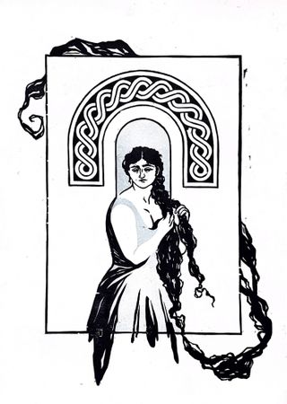 Софья Авакова (Графика печатная - 
                  29 x 42 см) Азалия