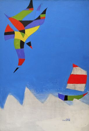 Рауф Туктар (Картина, живопись - 
                  50 x 73 см) Чайки и парус