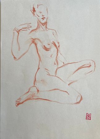 Виктория Севастьянова (Авторская графика - 
                  21 x 30 см) Nu sketch