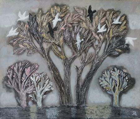 Зарина Абисалова (Картина, живопись - 
                  60 x 50 см) Когда яблони расцветут