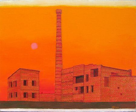 Юлия Малинина (Авторская графика - 
                  55 x 45 см) Горячее лето. Август