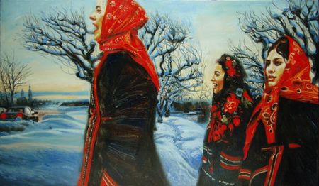 Алан Хатагты (Картина, живопись - 
                  120 x 70 см) Колядки
