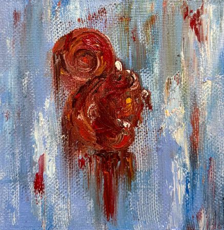 Белла Новинькова (Картина, живопись - 
                  20 x 20 см) Белочка. Леденец на палочке