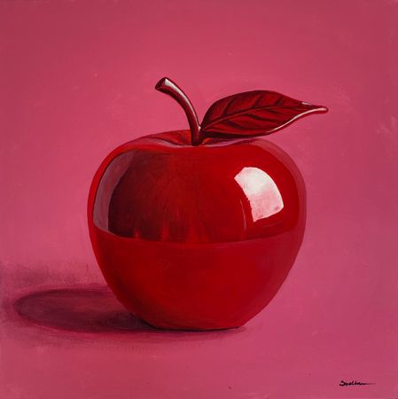 Светлана Евсеева (Картина, живопись - 
                  40 x 40 см) Красное яблоко