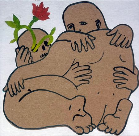 Максим Винокуров (Авторская графика - 
                  20 x 20 см) Привязанности