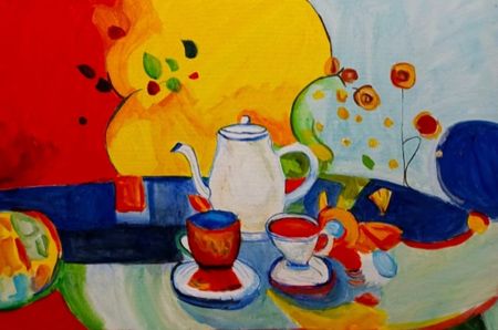 Ольга Чужакова (Картина, живопись - 
                  60 x 40 см) Чай для двоих