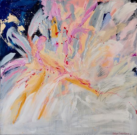 Екатерина Звездина (Картина, живопись - 
                  80 x 80 см) Стрекоза любви