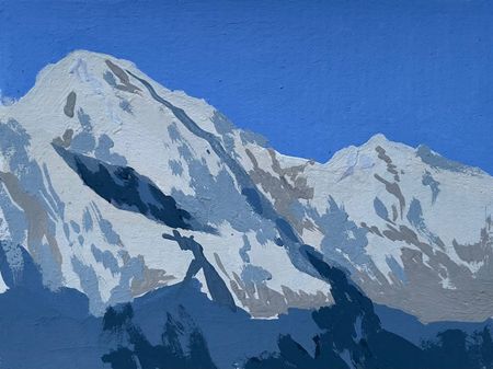 Кристина Ларина (Авторская графика - 
                  15.5 x 11 см) Горы, февральская серия 1