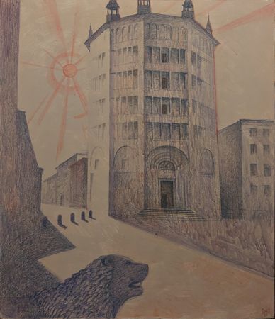 Анастасия Мотина (Авторская графика - 
                  60 x 70 см) Парма