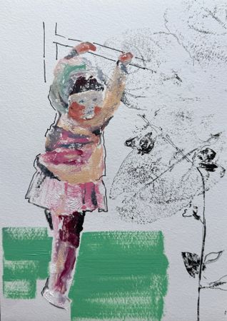 Инна Сумина (Графика печатная - 
                  17.7 x 25 см) Это было давно, это было вчера