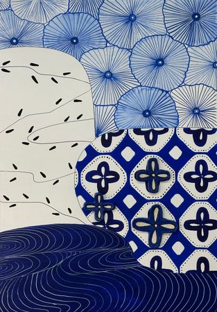Аня Кармалита (Картина, живопись - 
                  70 x 100 см) Only blue