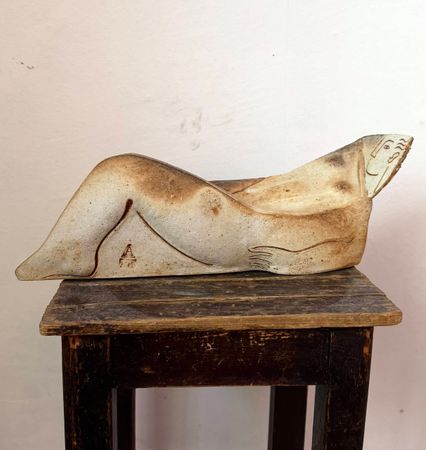 Оксана Афанасьева (Скульптура - 
                  38 x 13 см) Из серии "People"