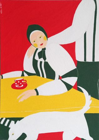 Саша Катинаускиене (Картина, живопись - 
                  25 x 35 см) Под защитой