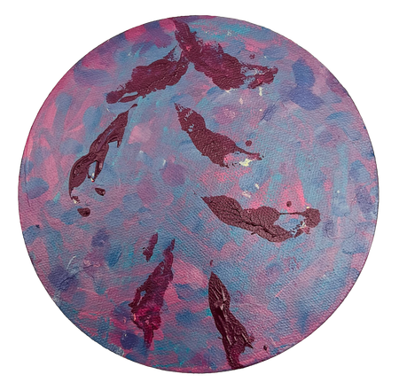 Нисо Атаханова (Картина, живопись - 
                  19 x 19 см) Violet morning