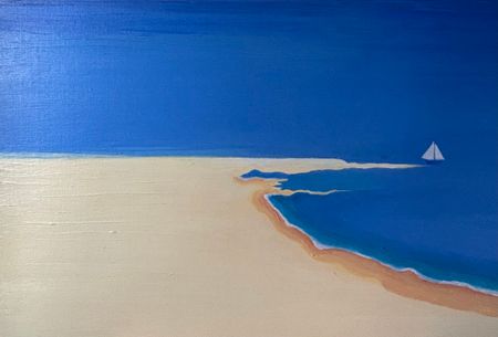 Елена Королева (Авторская графика - 
                  60 x 40 см) Морской пейзаж