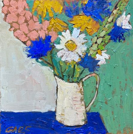 Анна Голубь (Картина, живопись - 
                  40 x 40 см) Васильки и ромашки