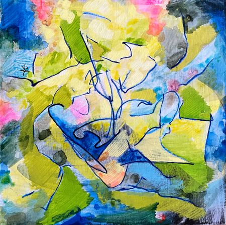 Екатерина Лаптева (Картина, живопись - 
                  50 x 50 см) Оттепель