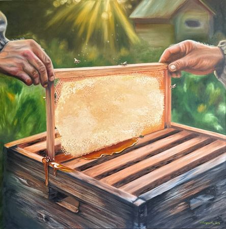 Наталья Наумова (Картина, живопись - 
                  80 x 80 см) Созидание